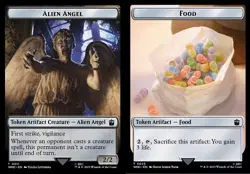 1x Alien Angel (11) // Food (25) Token - Foil MTG Doctor Who NM Magic - Image 1
