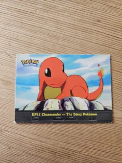 Pokemon Topps EP11 Charmander The Stray Pokemon Blue Logo Vintage Pokemon TCG - Image 1