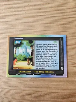 Pokemon Topps EP11 Charmander The Stray Pokemon Blue Logo Vintage Pokemon TCG - Image 2