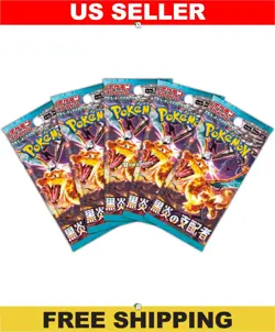 5x Ruler of the Black Flame Booster Pack SV3 - Japanese Obsidian Flames Pokemon - Image 1