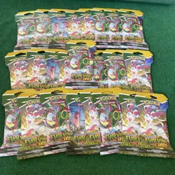 LOT OF 25 POKEMON EVOLVING SKIES FACTORY SEALED SLEEVED BOOSTER PACK PACKS - Image 1