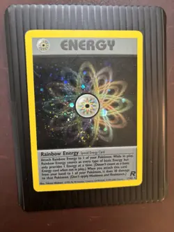 Pokemon TCG Team Rocket Rainbow Energy 17/82 Holo Rare SWIRL LP/MP - Image 2