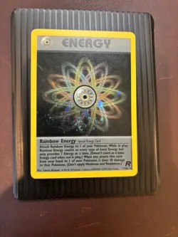 Pokemon TCG Team Rocket Rainbow Energy 17/82 Holo Rare SWIRL LP/MP - Image 3