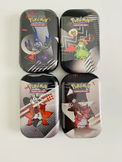 Pokemon TCG Black Bolt And White Flare Unova Mini Tin - Set of 4 ✅ - Image 1