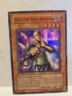 YUGIOH KICOO THE GHOST DESTROYER SUPER LON-062 1ST EDITION LIGHT PLAYED - Image 2