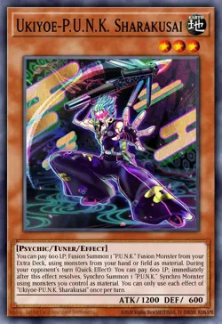 BLMM-EN070 "Ukiyoe-P.U.N.K. Sharakusai" Emblazoned Ultra Rare YuGiOh! NEW - Image 1