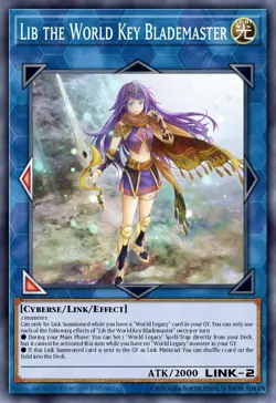 BLMM-EN159 "Lib the World Key Blademaster" Secret Rare YuGiOh! NEW - Image 1