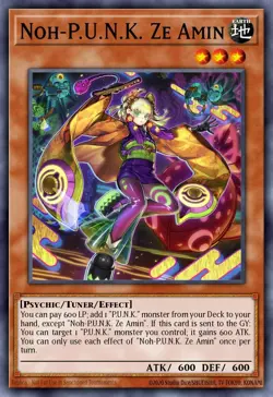BLMM-EN073 "Noh-P.U.N.K. Ze Amin"Emblazoned Ultra Rare YuGiOh! NEW - Image 1