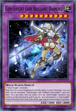 BLMM-EN145 "Gem-Knight Lady Brilliant Diamond" Secret Rare YuGiOh! NEW - Image 1