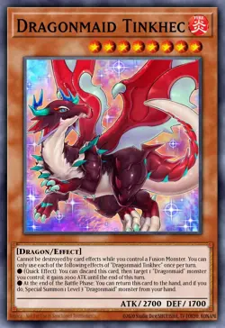 BLMM-EN059 "Dragonmaid Tinkhec"Emblazoned Ultra Rare YuGiOh! NEW - Image 1
