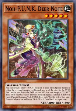BLMM-EN076 "Noh-P.U.N.K. Deer Note"Emblazoned Ultra Rare YuGiOh! NEW - Image 1