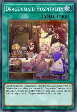 BLMM-EN065 "Dragonmaid Hospitality" Emblazoned Ultra Rare YuGiOh! NEW - Image 1