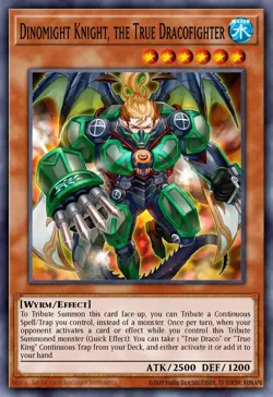 BLMM-EN126 "Dinomight Knight, the True Dracofighter" Secret Rare YuGiOh! NEW - Image 1