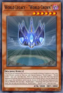 BLMM-EN082 "World Legacy - "World Crown"" Emblazoned Ultra Rare YuGiOh! NEW - Image 1