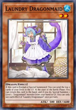 BLMM-EN056 "Laundry Dragonmaid" Emblazoned Ultra Rare YuGiOh! NEW - Image 1