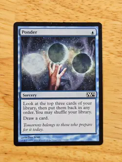 Ponder Magic Core Set 2012 Common Magic MTG WOTC M9199 - Image 1