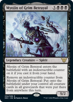 1x (034/038) Myojin of Grim Betrayal - Set Booster Exclusive MTG Commander Kamig - Image 1