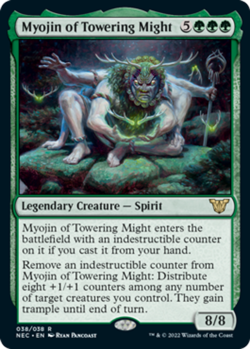 1x (038/038) Myojin of Towering Might - FOIL - Set Booster Exclusive MTG Command - Image 1