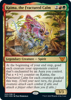 1x (003/038) Kaima, the Fractured Calm - FOIL MTG Commander Kamigawa Neon Dynast - Image 1