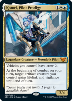 1x (002/038) Kotori, Pilot Prodigy - FOIL MTG Commander Kamigawa Neon Dynasty NM - Image 1