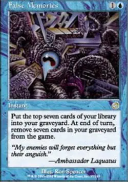 1x False Memories - Foil Light Play, English Torment MTG Magic - Image 1