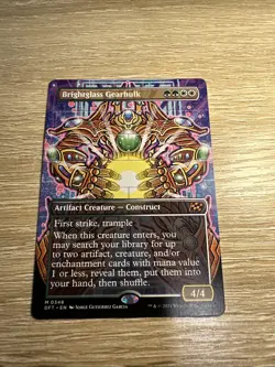 Mint/Near-Mint, English - 1 x MTG Brightglass Gearhulk - Borderless Aetherdrift - Image 1