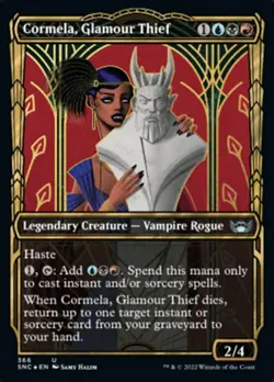 1x (366) Cormela, Glamour Thief - GILDED FOIL - SHOWCASE GOLDEN AGE MTG Streets - Image 1