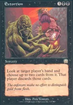 1x Extortion - Foil Moderate Play, English Mercadian Masques MTG Magic - Image 1