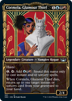 4x (301) Cormela, Glamour Thief - SHOWCASE GOLDEN AGE MTG Streets of New Capenna - Image 1