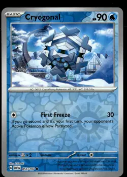 Pokemon Cryogonal 055/197 Obsidian Flames Reverse Holo Common 5 Card Lot - Image 1
