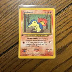 Pokemon Card - Cyndaquil 1st Edition Neo Destiny 61/105 Common LP-MP - Image 1