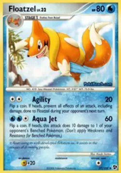 Pokemon - Floatzel - 37/106 - Uncommon - Great Encounters - NM - Image 1