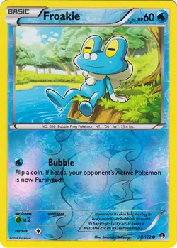 Pokemon - Froakie - 38/122 - Common - Reverse Holo - XY - BREAKPoint - NM - Image 1