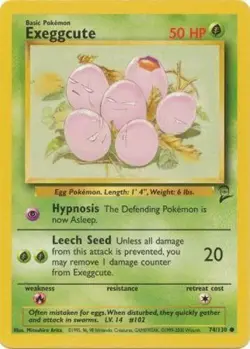 Pokemon - Exeggcute - 74/130 - Common - Unlimited Edition - Base Set 2 - NM - Image 1