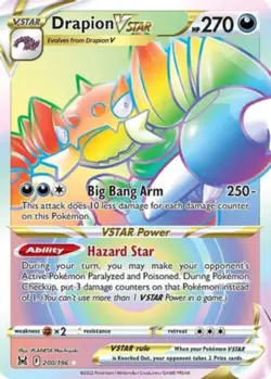 Pokemon - Drapion VSTAR - 200/196 - Secret Rare - Sword & Shield - Lost Origin - - Image 1
