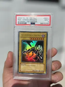 Red-Eyes B. Dragon 1st Ed BIJ-S001 SDJ-001 Spanish Yugioh PSA 9 - MINT - Image 2