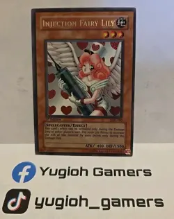 YUGIOH INJECTION FAIRY LILY SECRET LOD-100 1ST EDITION NEAR MINT - Image 1
