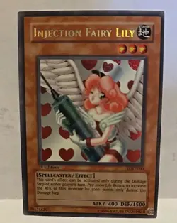 YUGIOH INJECTION FAIRY LILY SECRET LOD-100 1ST EDITION NEAR MINT - Image 2