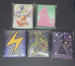 Lot Of 5 Pokemon ETB Mixed Card Sleeves NEW SEALED - Image 1