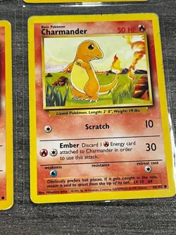Charmander 46/102 & Bulbasaur 44/102- Base Set 6 Card Set Pokemon TCG Cards MP - Image 5