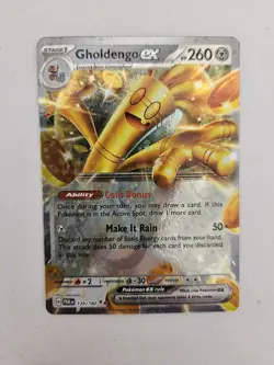 Pokemon TCG Card - Gholdengo EX Paradox Rift 139/182 Holo Double Rare - Image 1