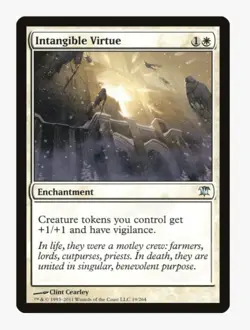Intangible Virtue #19 Innistrad (ISD) Magic Card in Protective Sleeve - Image 1