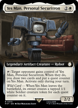 Yes Man, Personal Securitron (Extended Art 373) FOIL Fallout NM CARD ABUGames - Image 1