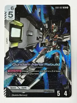 Gundam Aerial Rebuild Foil - GD01-067 NM - Gundam TCG Card Game - Image 1