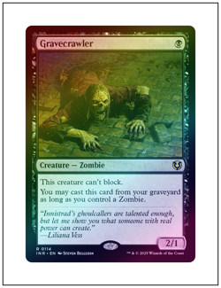 1x Gravecrawler, Foil, Innistrad Remastered, Magic MTG NM - Image 1
