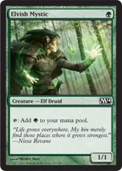 1x Elvish Mystic - Foil Heavy Play MTG Magic - Kid Icarus - - Image 1