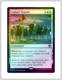 1x Cathars' Crusade, Foil, Innistrad Remastered, Magic MTG NM - Image 1
