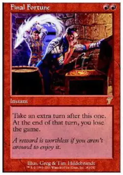 1x Final Fortune Heavy Play MTG Magic - Kid Icarus - - Image 1