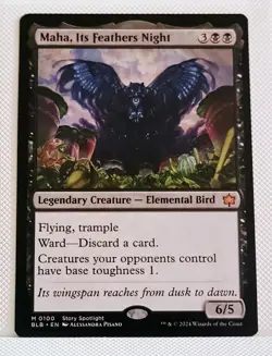 MTG Maha, Its Feathers Night Bloomburrow #100 Near Mint - Image 1