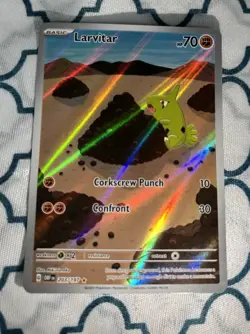 Pokemon Larvitar 203/197 Sv03: Obsidian Flames Holo Near Mint 🔥 - Image 2